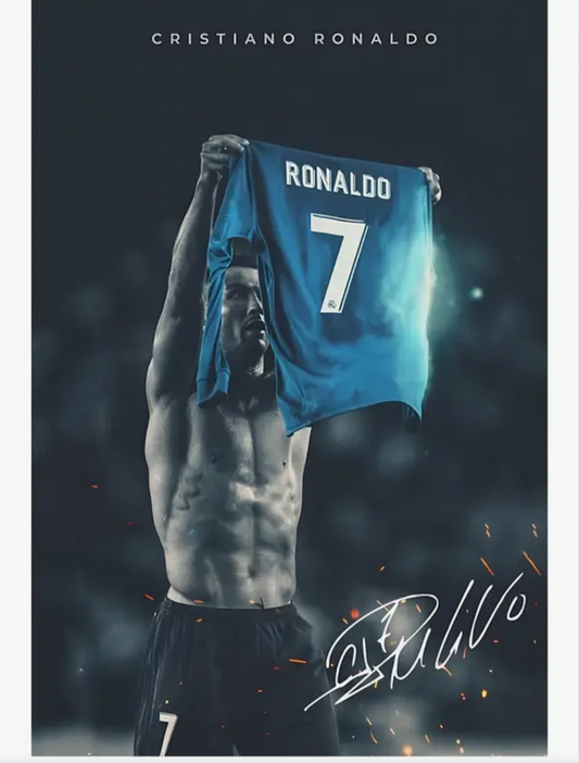 Gesigneerde wanddecoratie Cristiano Ronaldo (Real Madrid)🖼️ 🐐